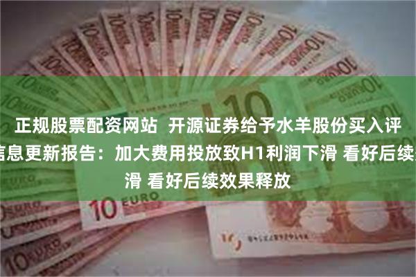 正规股票配资网站  开源证券给予水羊股份买入评级 公司信息更新报告：加大费用投放致H1利润下滑 看好后续效果释放