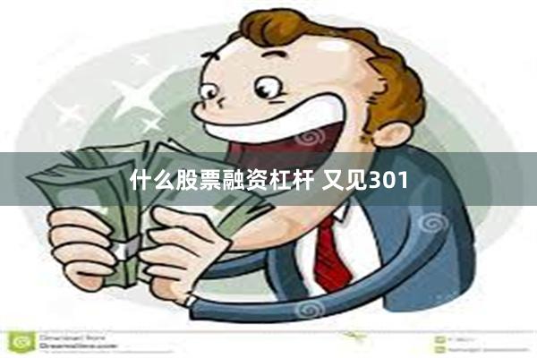 什么股票融资杠杆 又见301